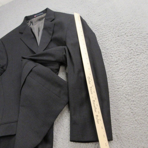 Hart Shaffner Marx Suit Jacket Blazer Sport Coat size 48R Sold Gray Wool - Picture 10 of 12